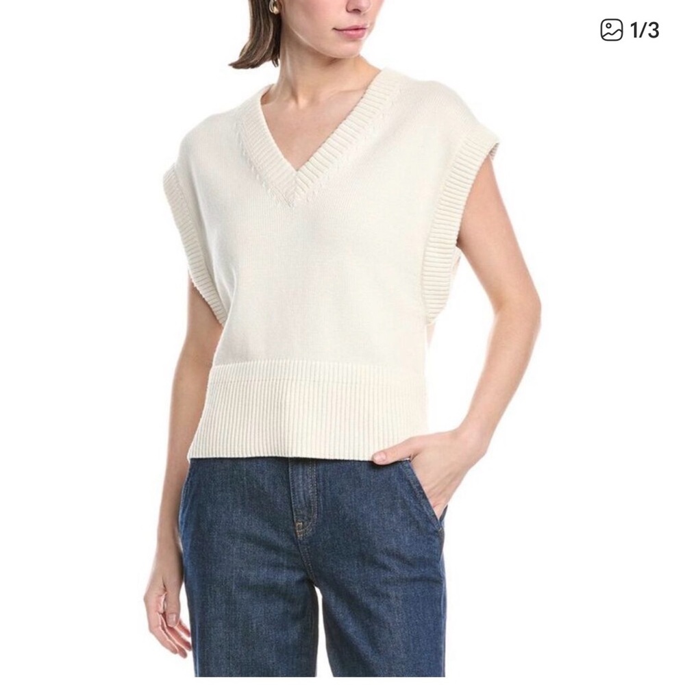 Simkhai Erin Cotton Cashmere-Blend Sweater Vest small‎
